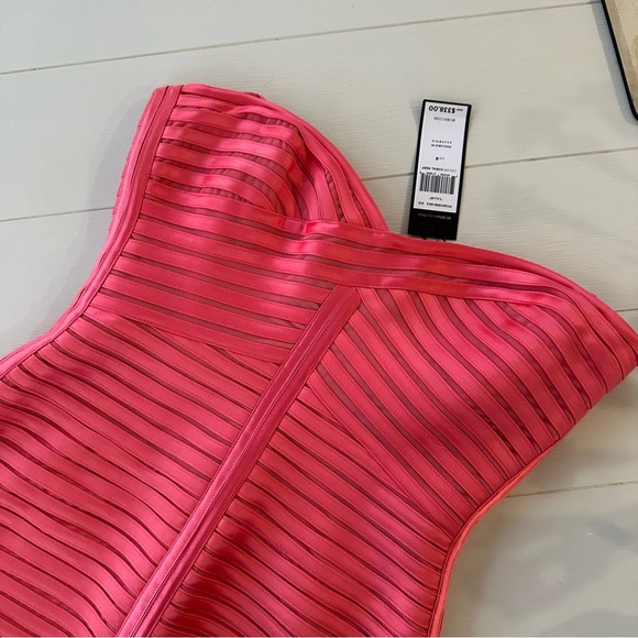 BRAND NEW CORAL REEF BCBG LILLIE BODYCON STRAPLESS DRESS - Picture 5 of 13